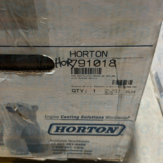 Genuine Horton remanufactured packaging for HOR791018 fan clutch