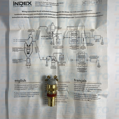 Side profile of Index 8037034P 205-degree normally open temperature switch