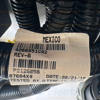 Close-up of sealed weatherproof multi-pin connector on International 4066851C92 harness
