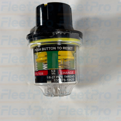 Genuine International 4092479C1 heavy-duty air cleaner restriction indicator gauge full front view