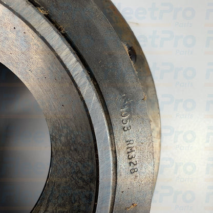 Precision drilled mounting bolt hole pattern detail on International 454719C91 retainer ring