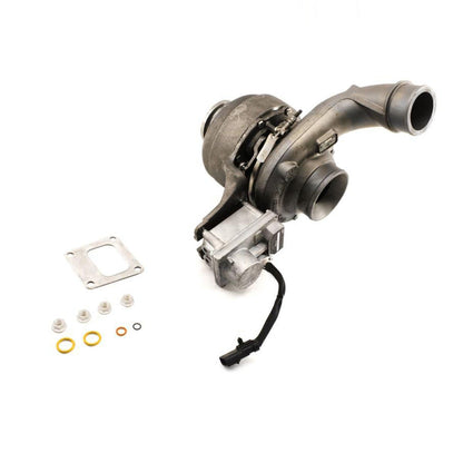Remanufactured International 5010575R91 turbocharger kit full front perspective view