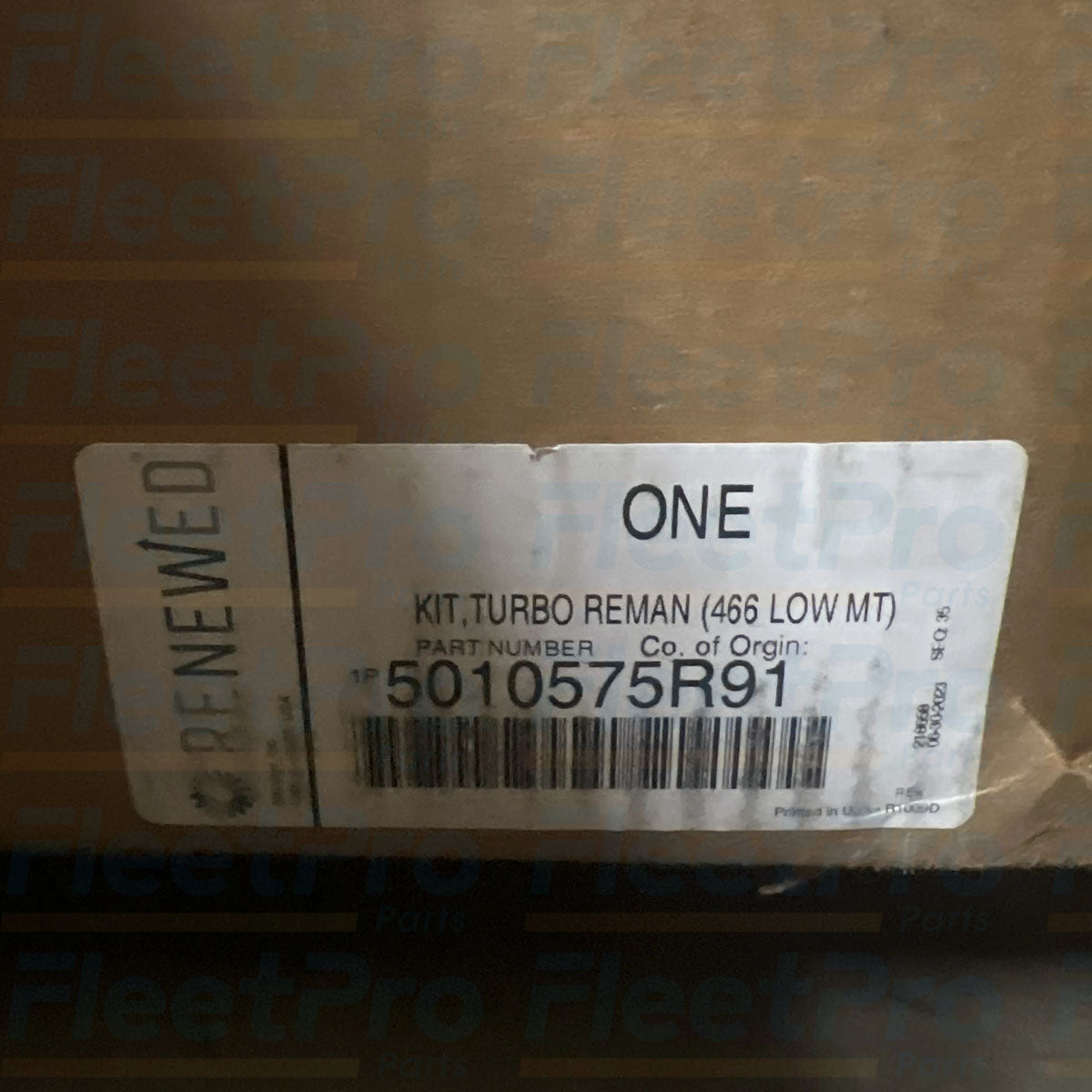 Heavy-duty replacement commercial truck turbocharger kit International part number 5010575R91