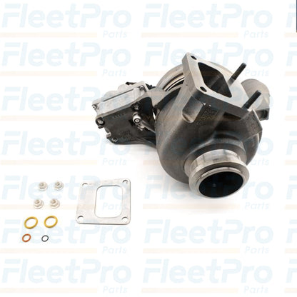 Precision compressor wheel and inlet detail on International 5010575R91 turbocharger
