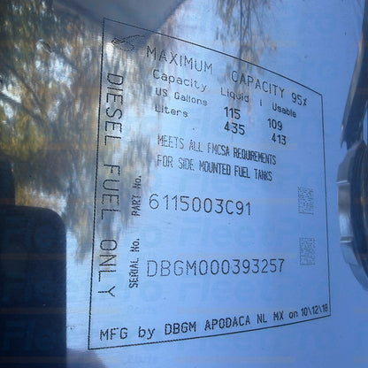 Shipping crate packaging and genuine Navistar International manufacturer part label for 6115003C91