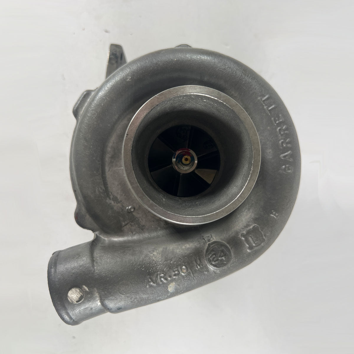 Remanufactured International 991535C91 turbocharger assembly full front perspective view