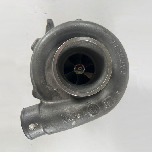 Remanufactured International 991535C91 turbocharger assembly full front perspective view