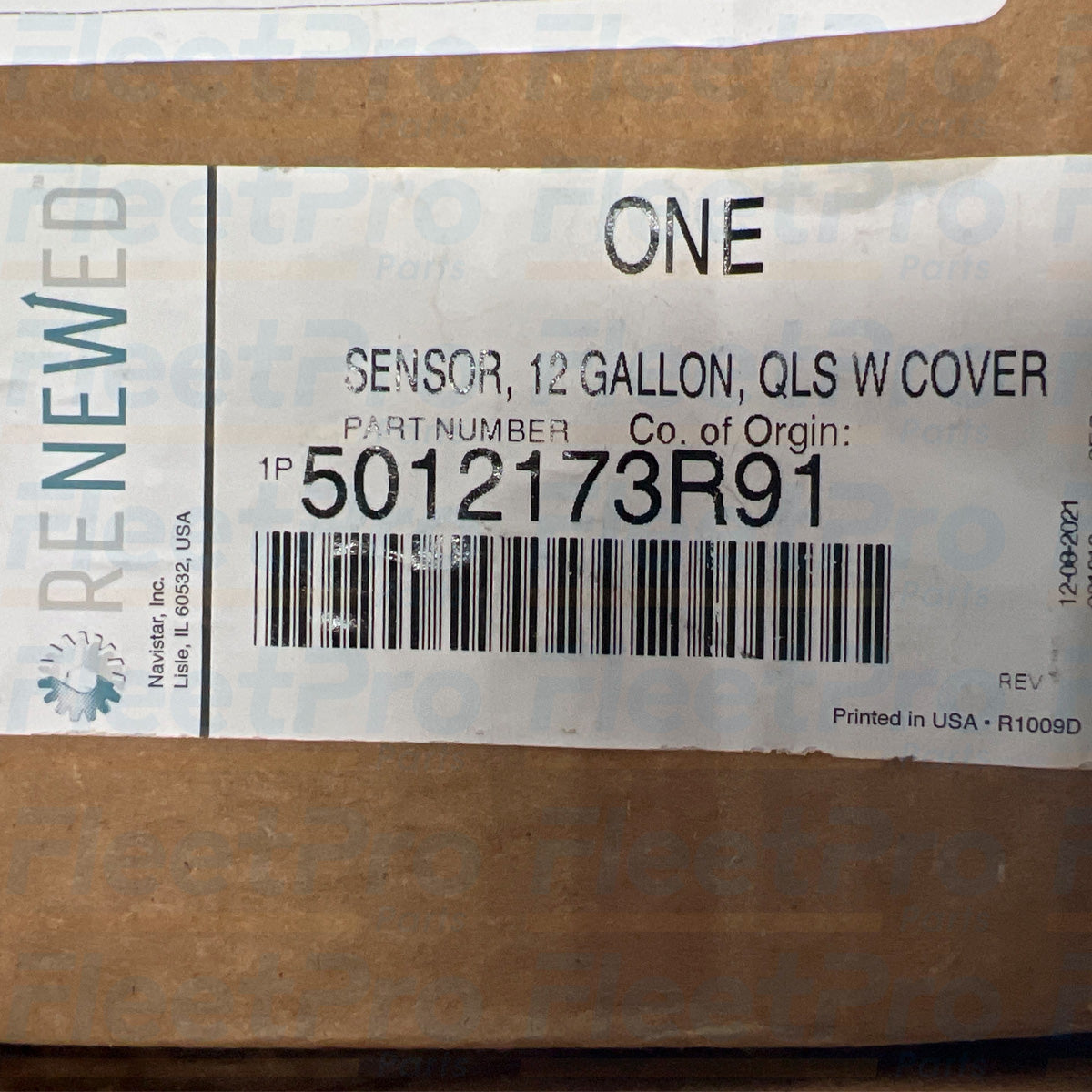 International DEF tank sensor 5012173R91 for 12 gallon systems