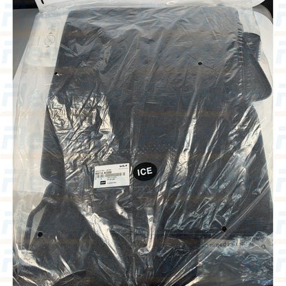 Genuine Kia R5F14-AC000 OEM carpeted floor mats complete front and rear set layout view