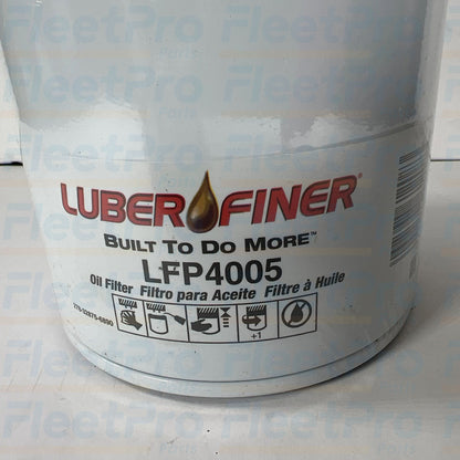 Front view of Luberfiner LFP4005 oil filter