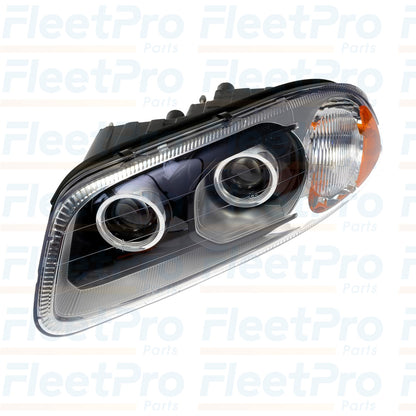 Front view of Mack 888-5504 Driver Side Headlight, OEM truck replacement part