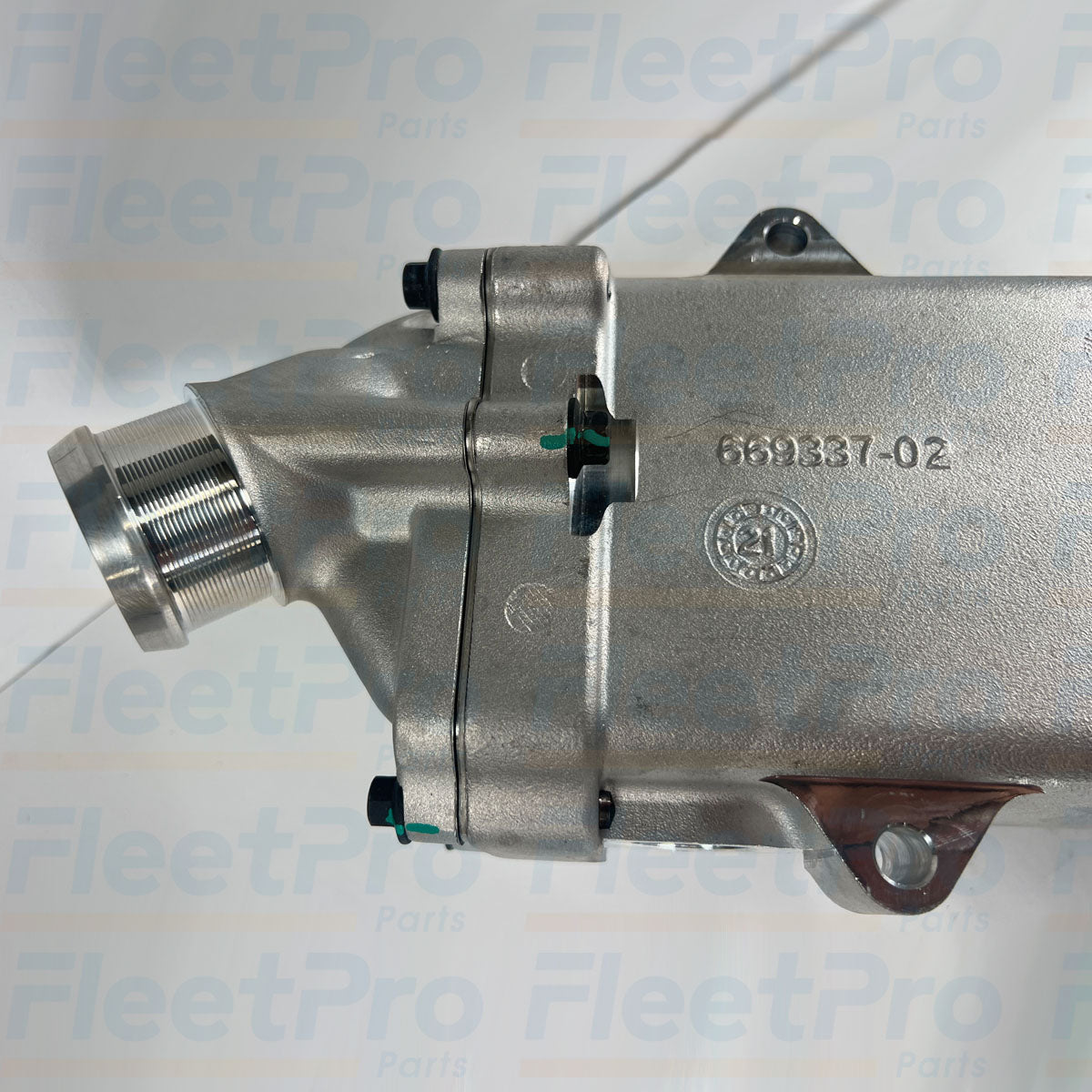 Front view of MaxxForce 7 EGR cooler 5012714R91