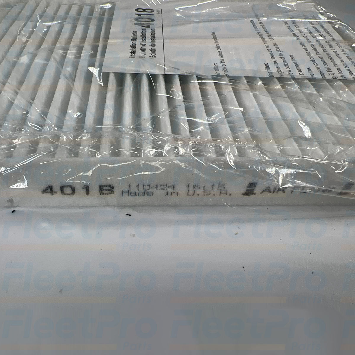 Side profile view showing rigid edge frame on Microgard 4018 cabin filter