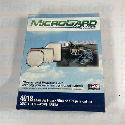 Close-up view of precision synthetic pleats on Microgard 4018 cabin filter