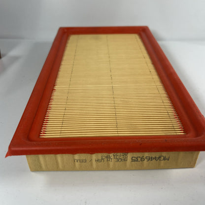 Microgard MGA46935 panel air filter front view showing pleated filter media