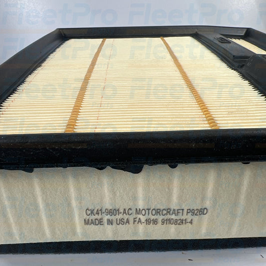 Side profile angle showing durable perimeter seal on Motorcraft FA-1916 air filter
