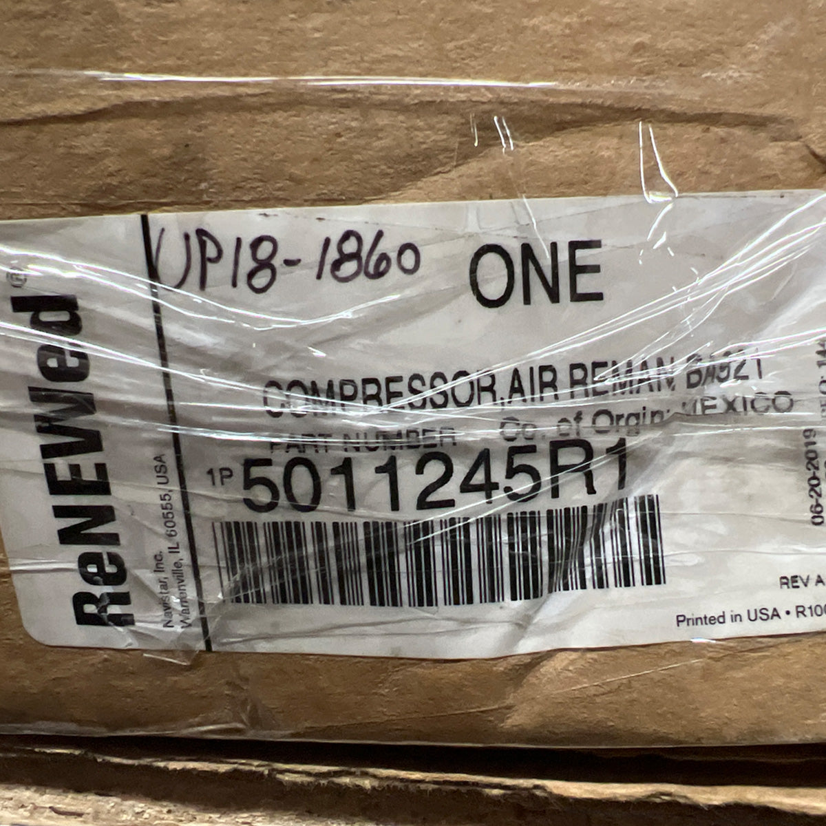 Navistar air brake compressor 5011245R1 OEM replacement