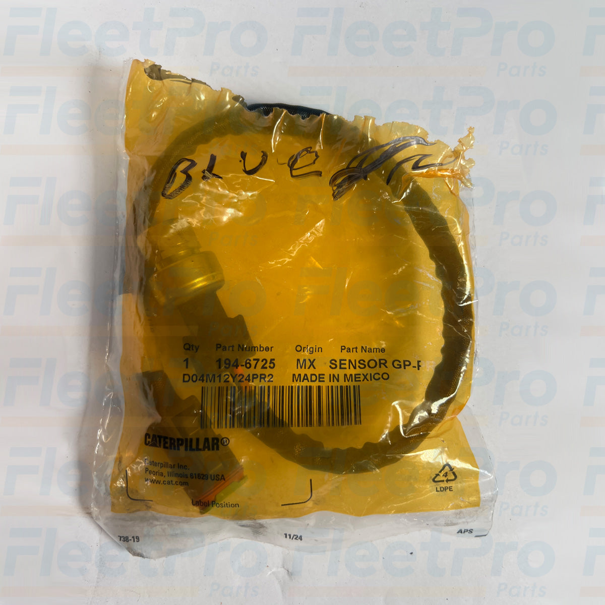 OEM CAT 3406E oil pressure sensor 194-6725 open box condition