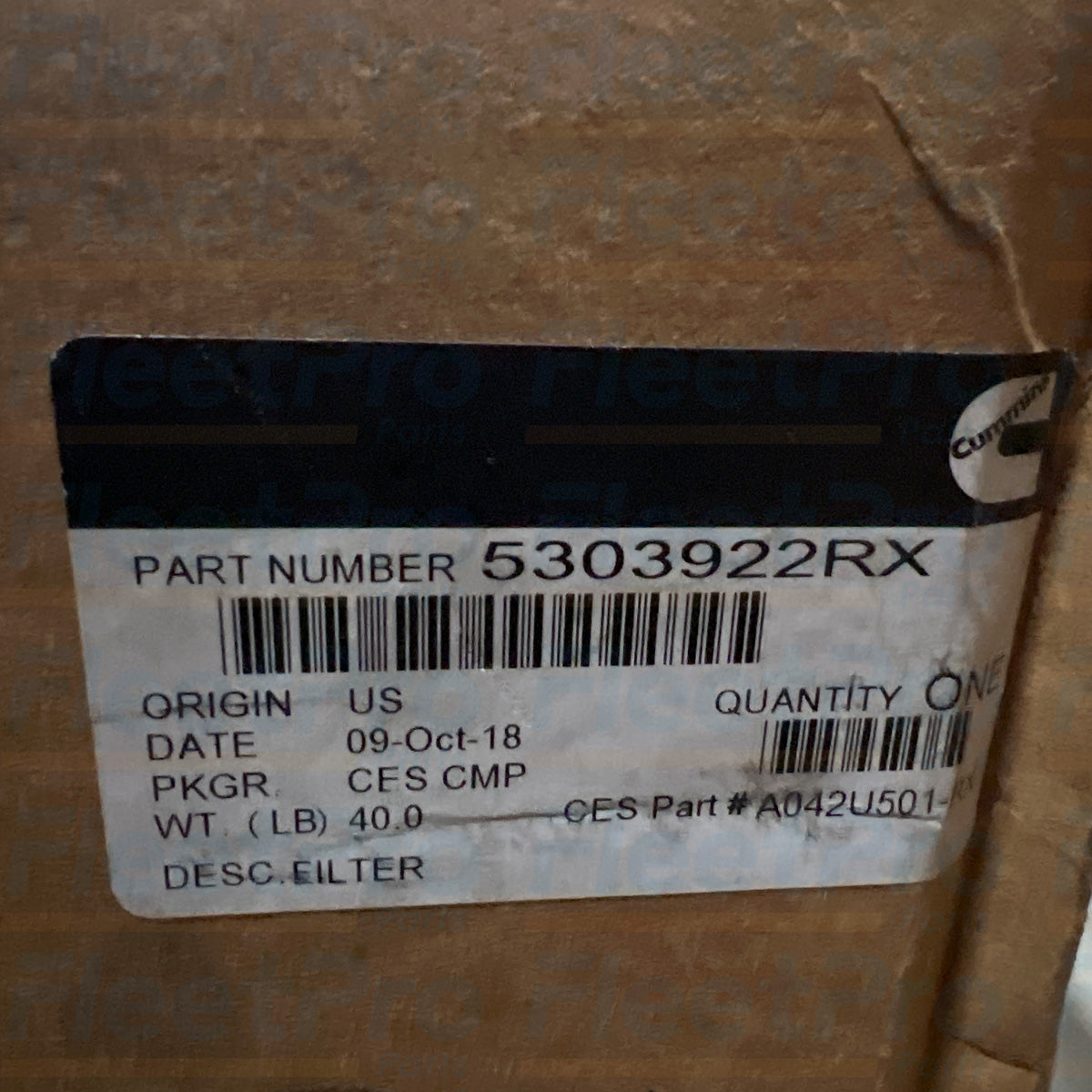 OEM Cummins DPF 5303922RX direct replacement