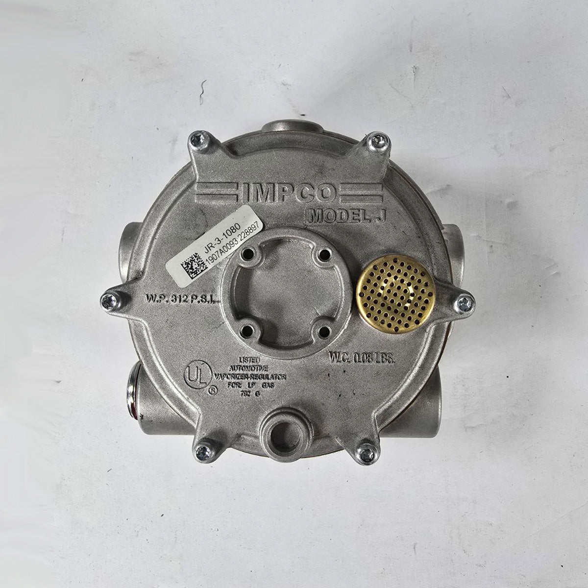 Front view Onan propane regulator 148-1080