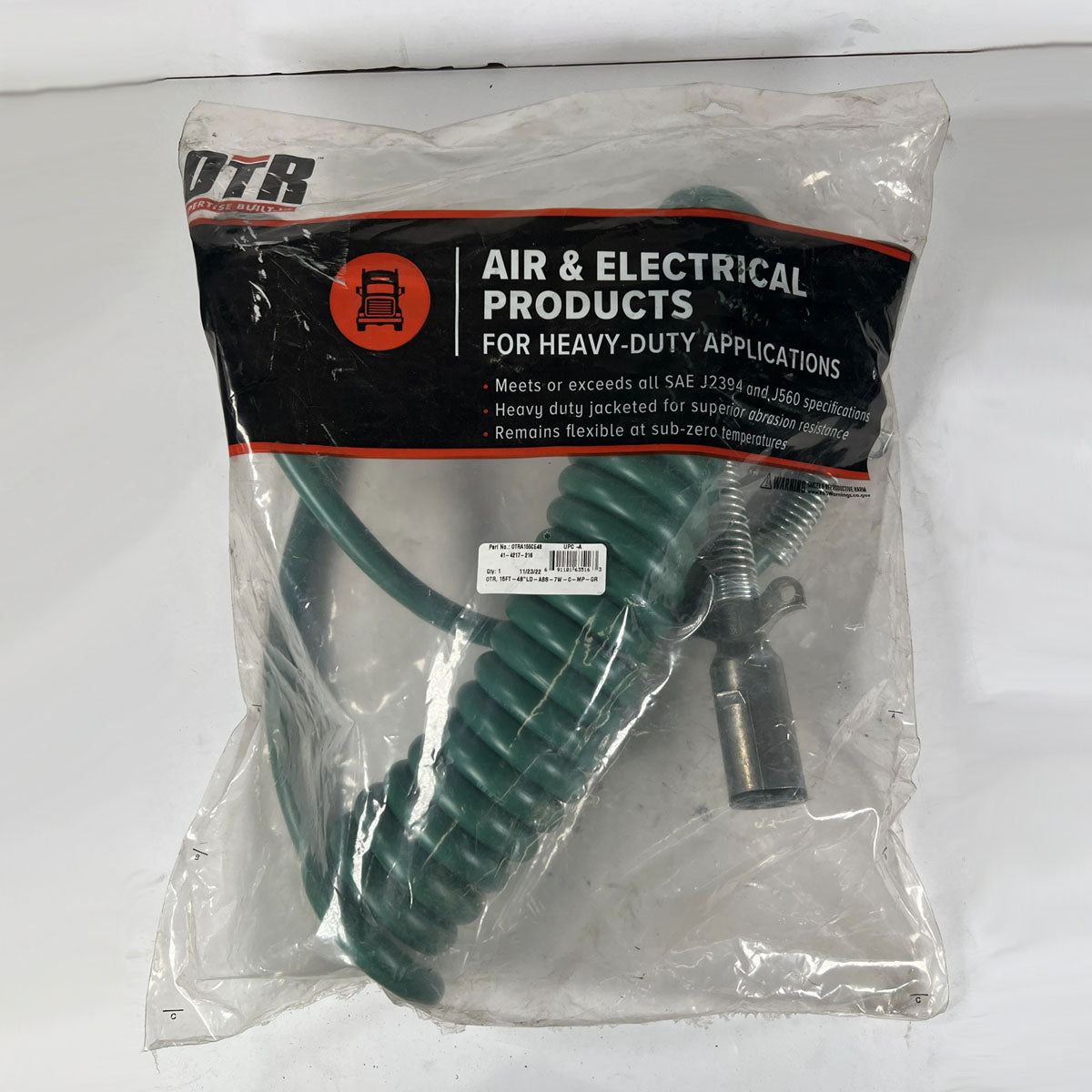 OTR OTRA155CE48 15 ft green ABS coiled cable