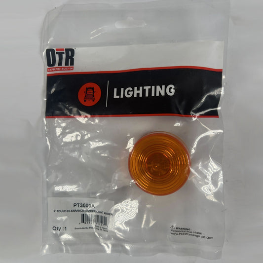 OTR PT3000A 2 inch round amber clearance marker light