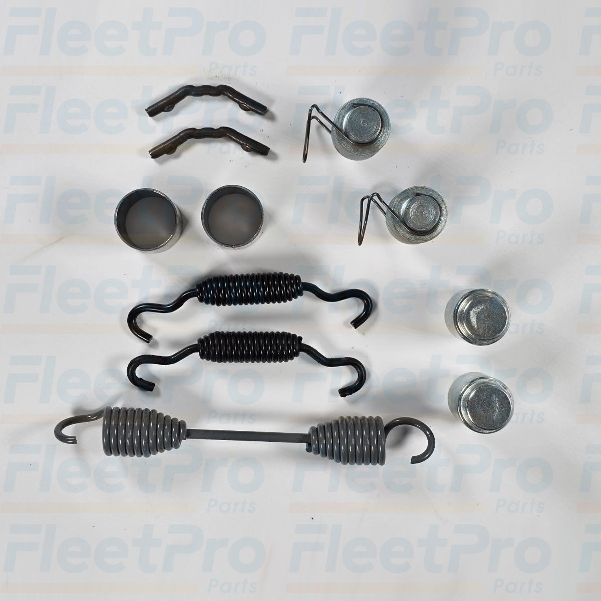 Top View Components of OTR4702 hardware kit laid out (springs, pins, clips)