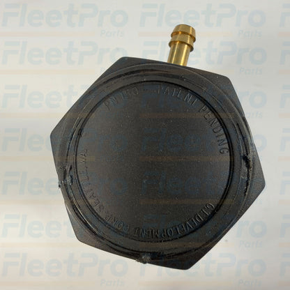 Close-up view of precision NPT threaded mounting stem on PACCAR 11-03930 fuel tank vent