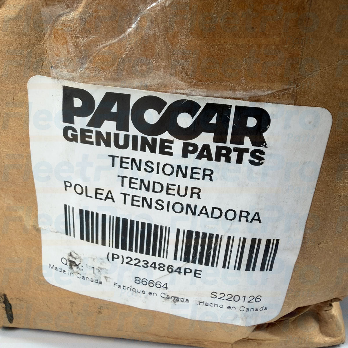Factory box packaging and genuine Paccar manufacturer part label for 2234864PE