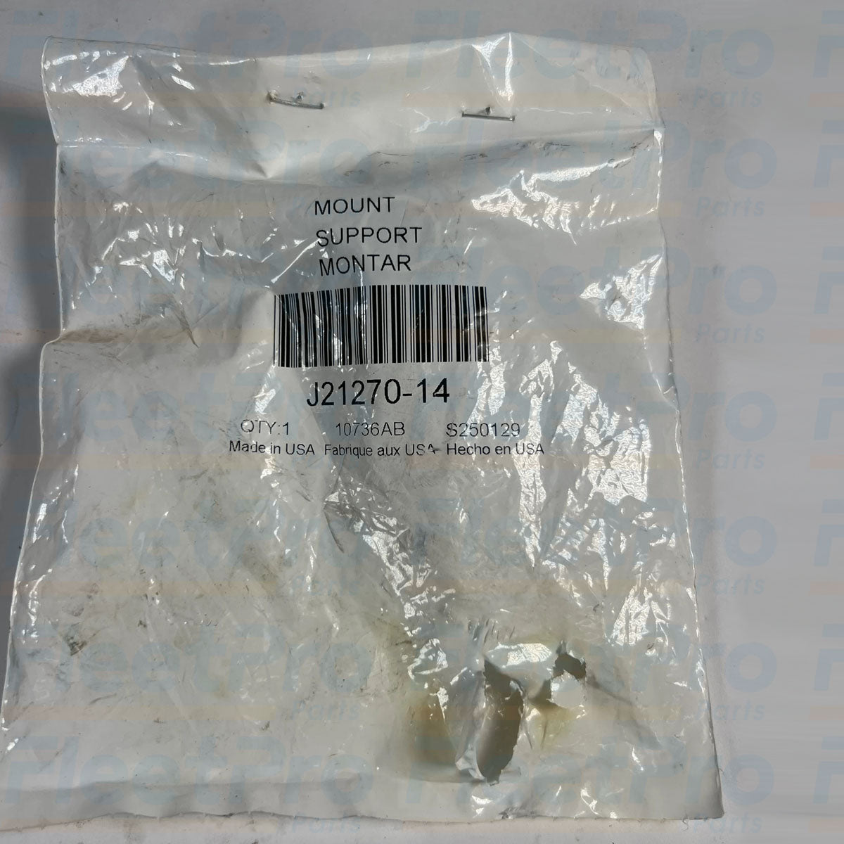 Close-up view of elastomeric rubber bushing on open box Parker LORD J21270-14