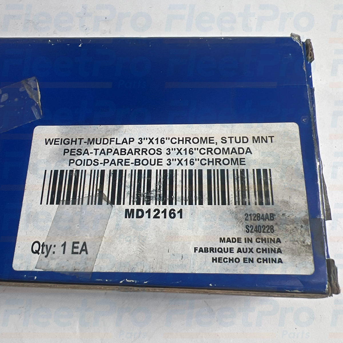 Peterbilt MD12161 Mud Flap Weight
