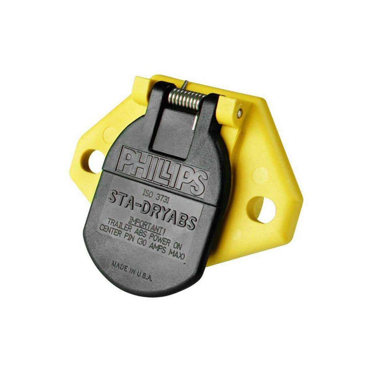 Front view of Phillips Industries 16-826 ISO QCS™ 7-way trailer receptacle socket