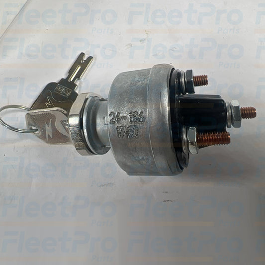 Screw terminal posts close-up view on Pollak 31-610P ignition switch