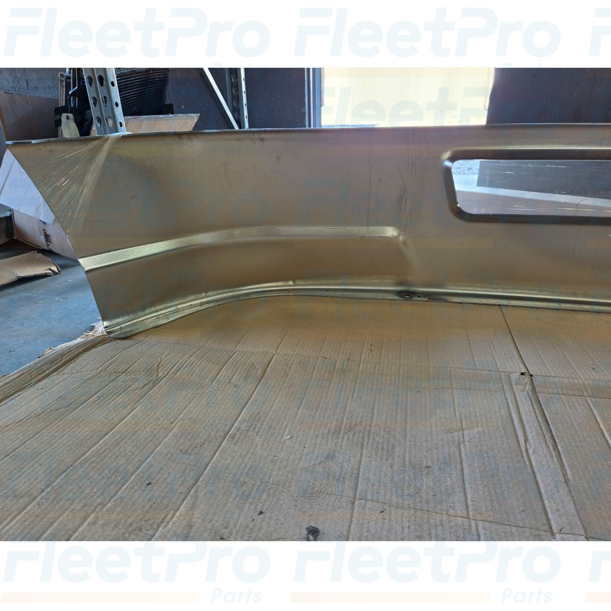 Heavy-duty replacement commercial truck 16 inch chrome front bumper Pulido part number 564.59105C
