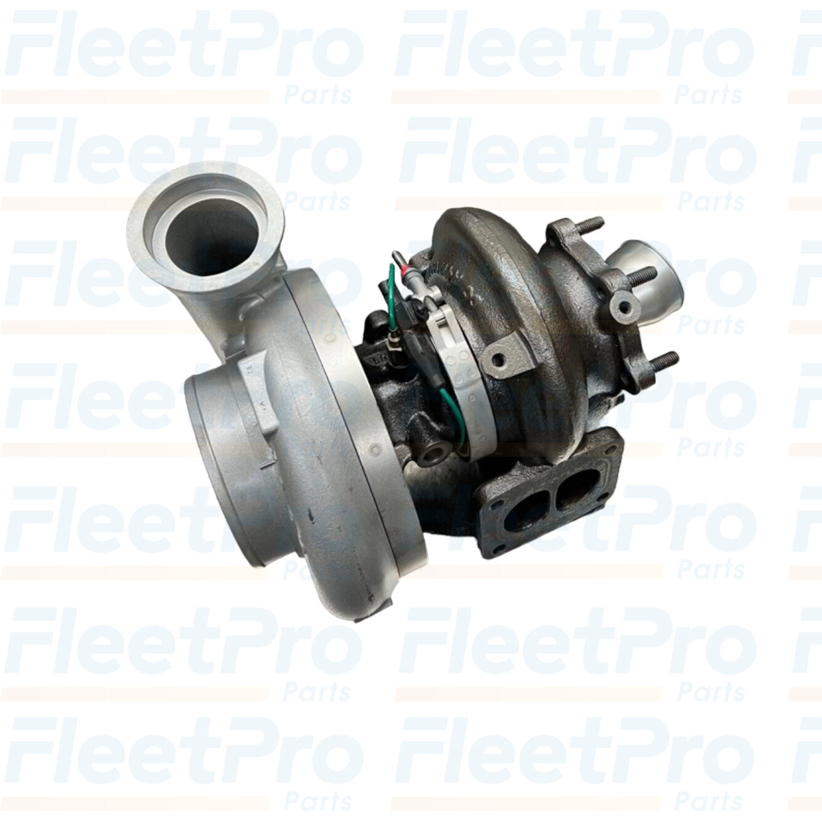 Oil inlet and mounting surface view of DD15 RA4720901480 reman turbo