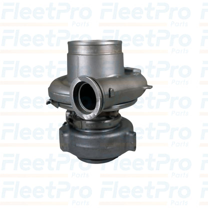 Angled turbine housing view of DD15/DD16 EPA10 GHG14 turbocharger RA4720962499