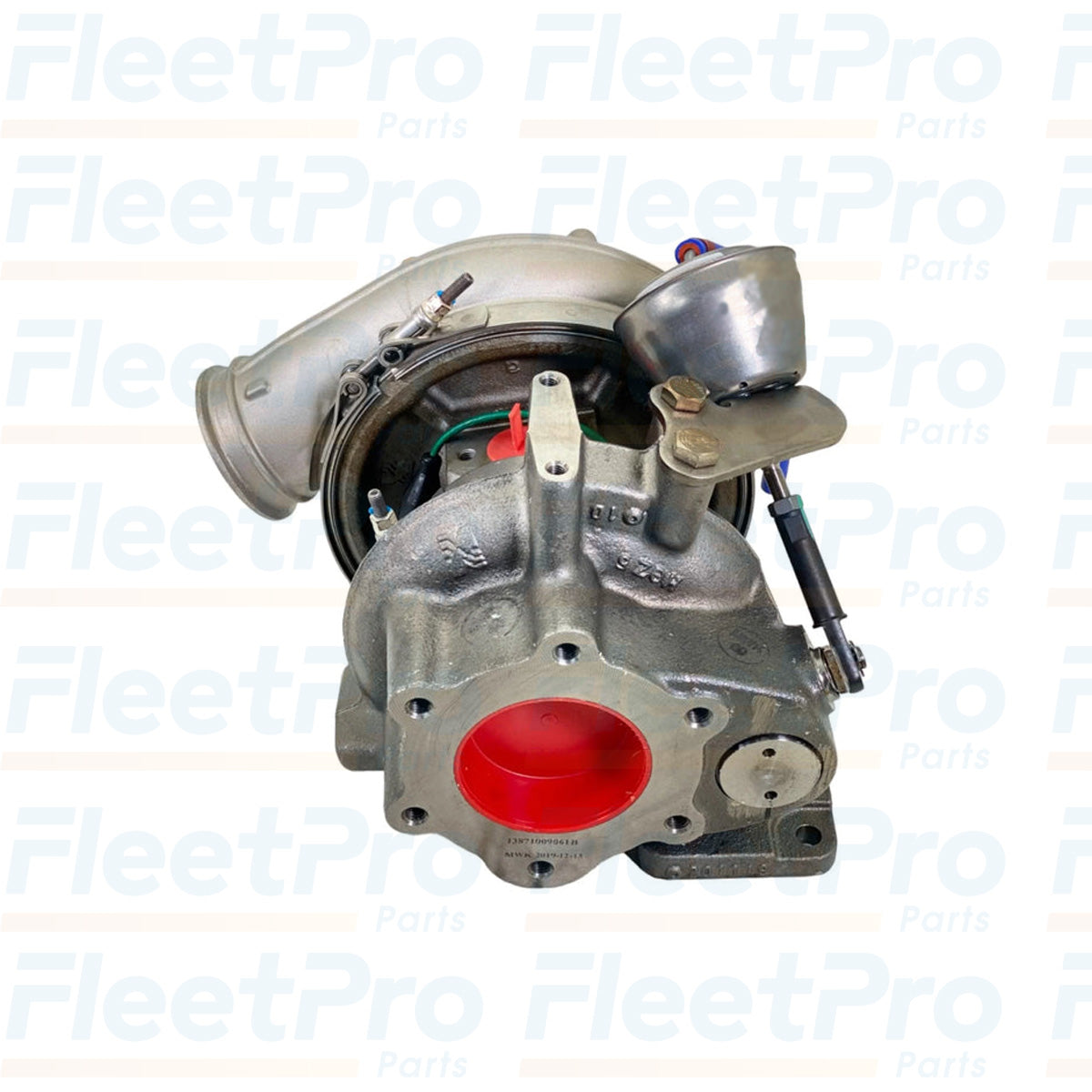 Exhaust side view of remanufactured Detroit Diesel turbocharger RA4710968399