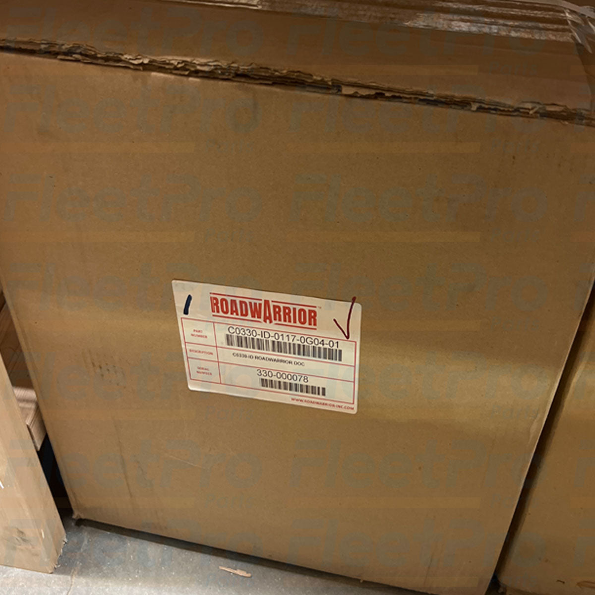 Protective shipping box and genuine RoadWarrior manufacturer part label for C0330ID