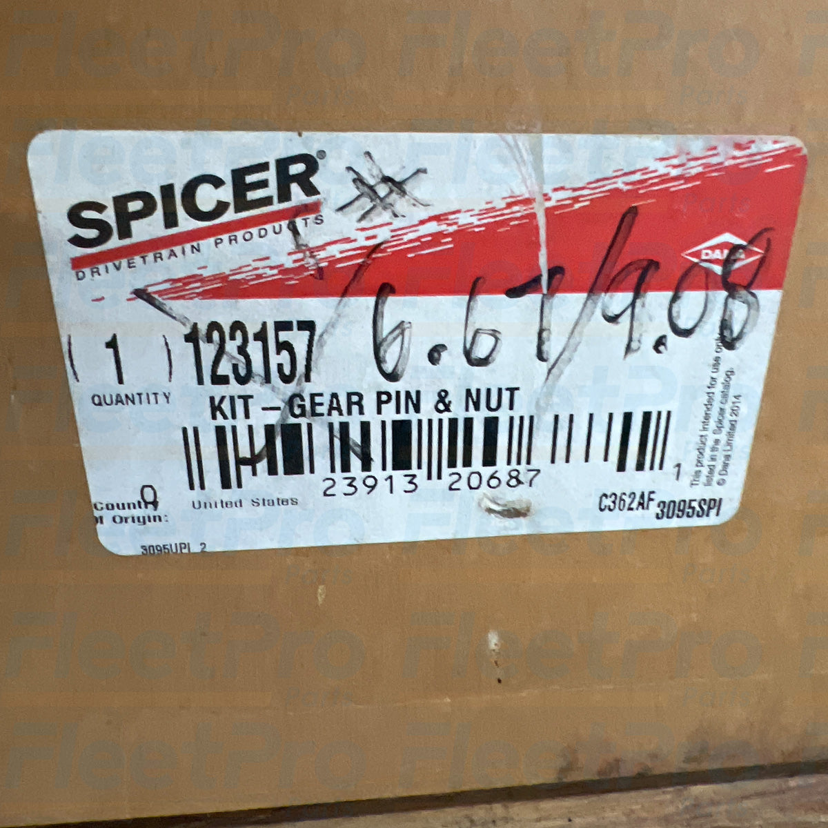 Spicer 18 inch ring gear kit 123157 for differential repair