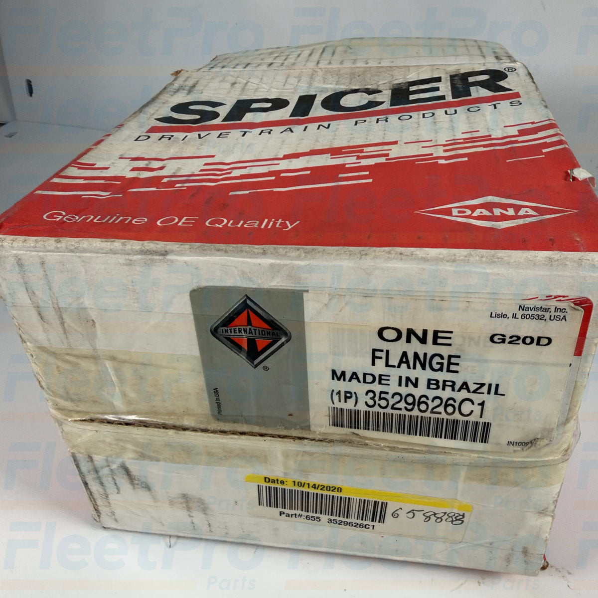 Factory box packaging and genuine Navistar International / Spicer product label for 3529626C1