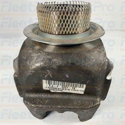 Unboxed perspective layout view of Spicer 6.3-4-5221-1X differential end yoke