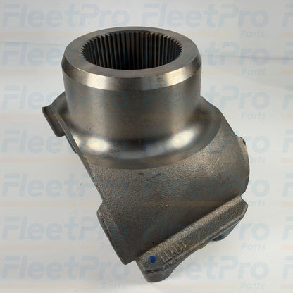 Precision ground universal joint bearing ears and strap bolt holes on Spicer 6.5-4-4631-1 yoke