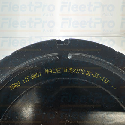 Synthetic rubber perimeter sealing gasket on Toro 115-8887 engine air filter