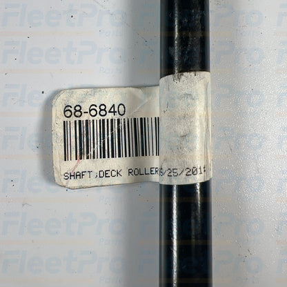 Close-up view of precision CNC-ground bearing journal surface on Toro 68-6840 roller shaft