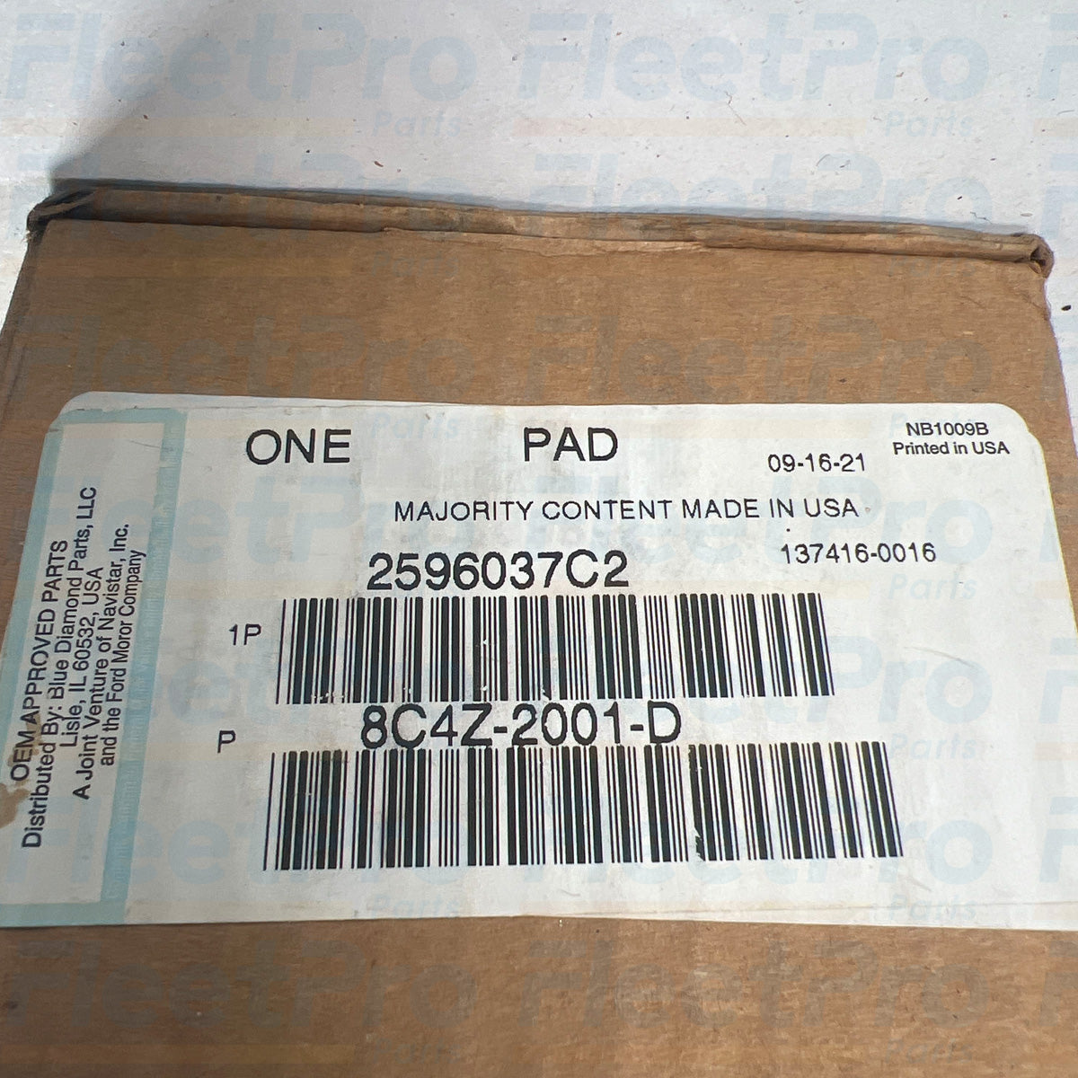 Truck brake system pads 8C4Z-2001-D