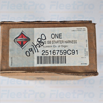 Truck starter cable harness