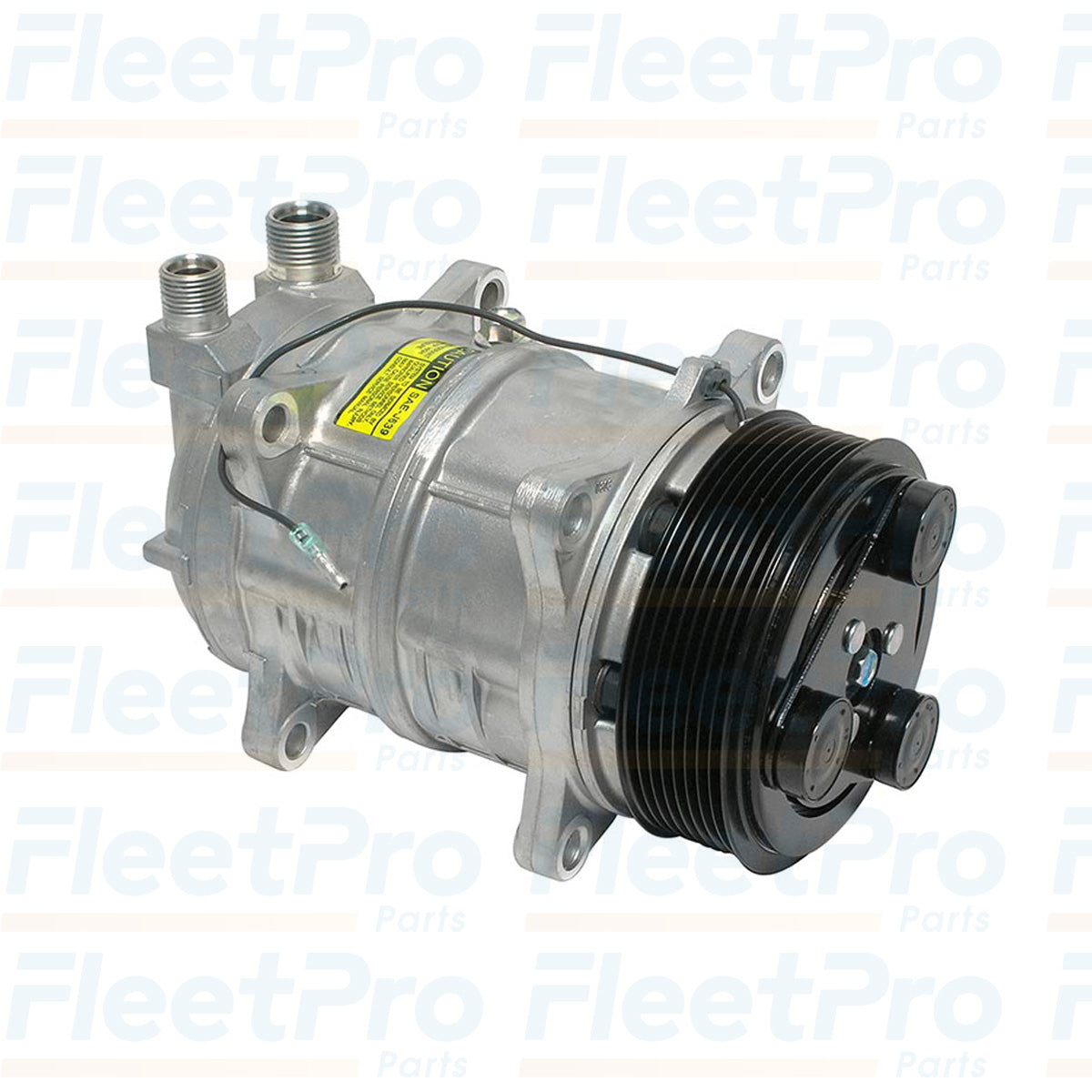 Side view of Valeo 103-56121 A/C Compressor showing mounting points