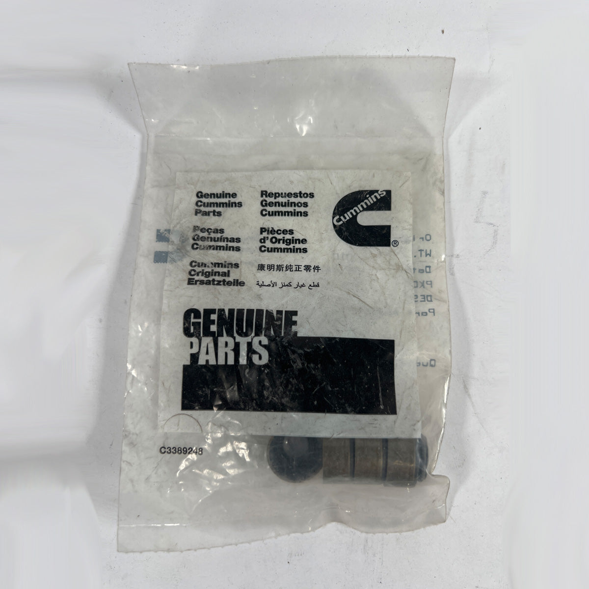 Valve stem seal close-up detail