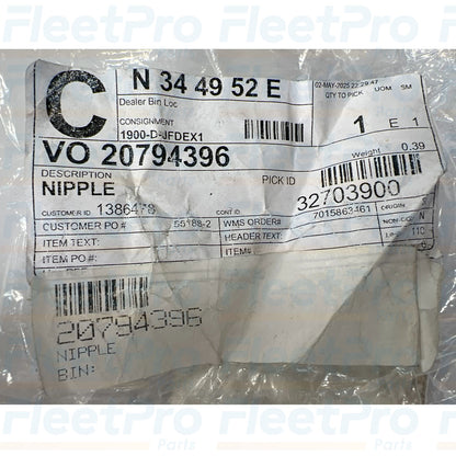 Volvo air line nipple fitting 20794396