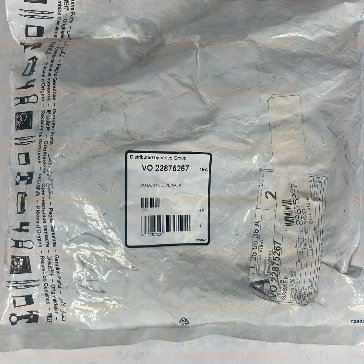 Volvo engine gasket 22875267